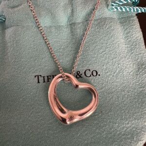 Tiffany & Co. Large Open Heart Necklace